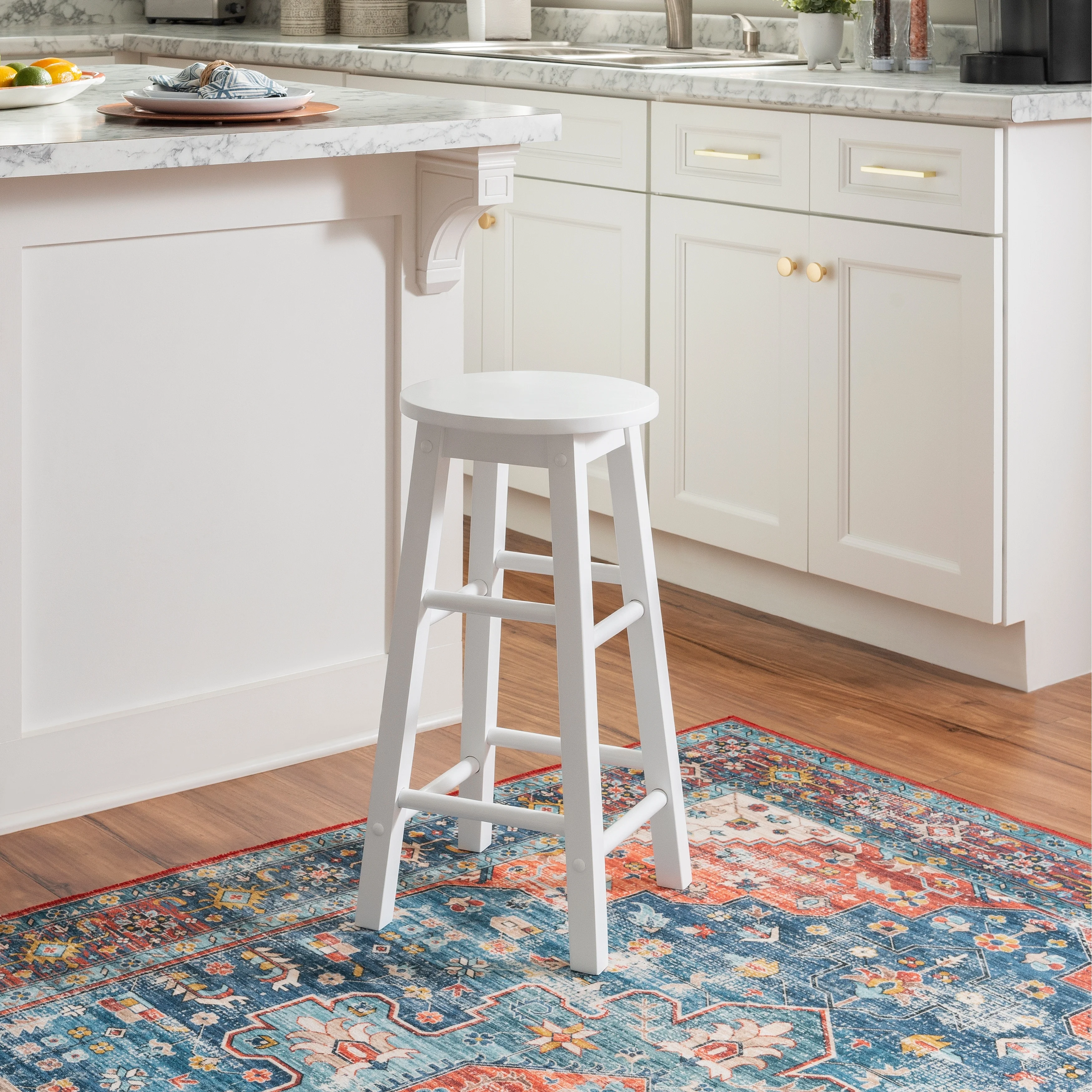 Linon Woodland Way Backless Counter Height Stool White