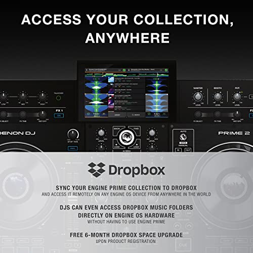 Denon DJ PRIME 4+ Standalone DJ Controller with Stem Separation on 4 Decks, Wi-Fi Streaming, Drop Sampler Mixer, 10.1