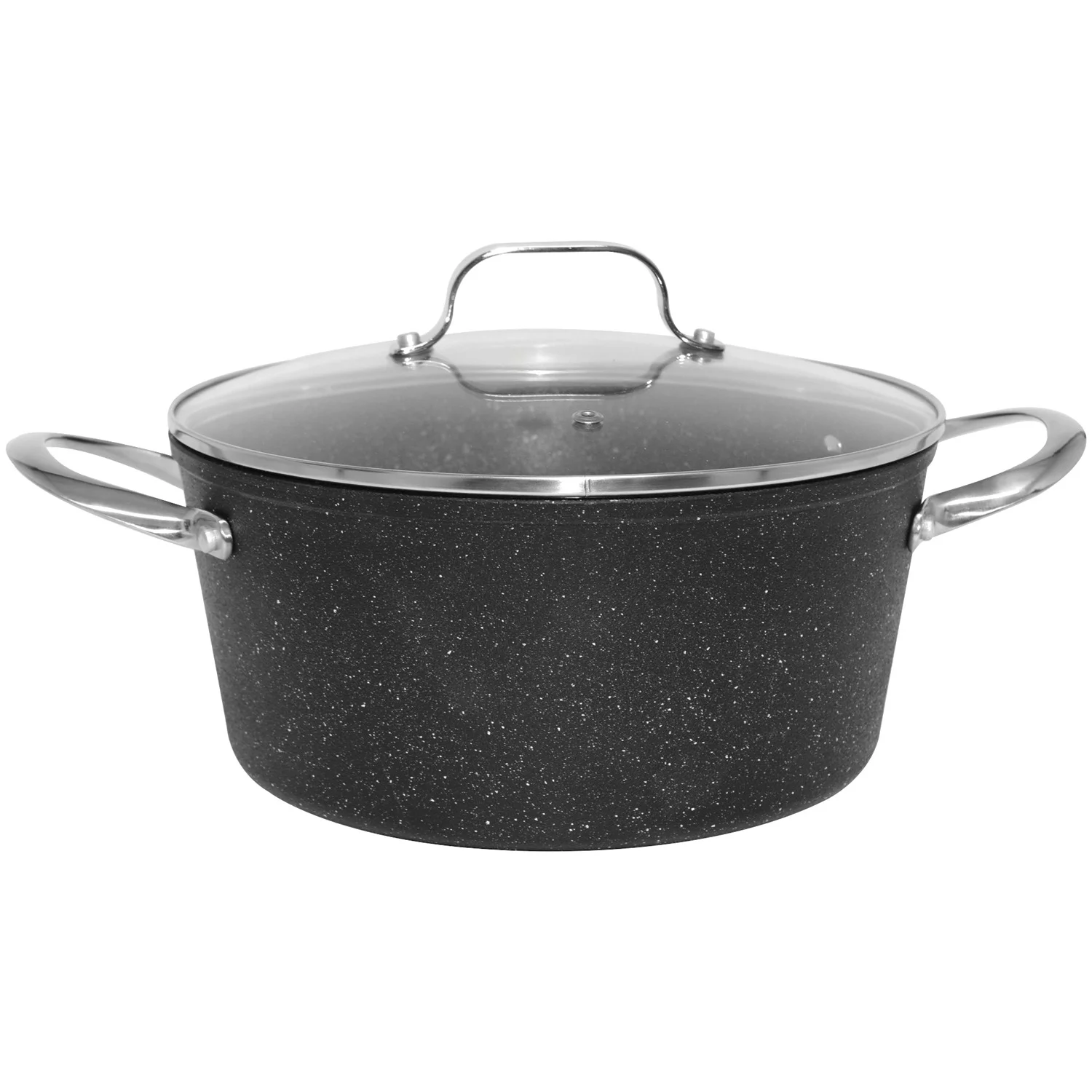 The Rock by Starfrit 060317-002-0000 6 qt Stockpot with Glass Lid