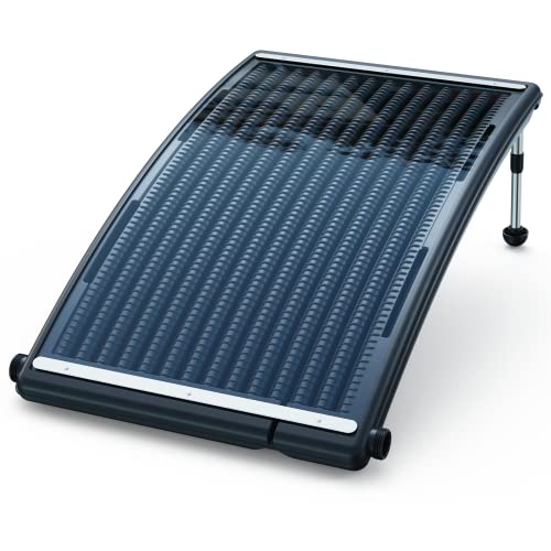 Curve Solar Pool Heater, Made for Above-Ground and Inground Pools, Includes Two Hoses & Clamps, Two Adapters