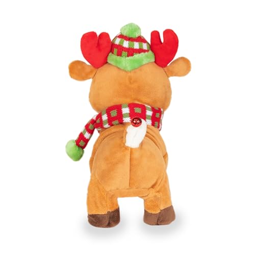 Cuddle Barn - Rock & Roll Rider | Animated Walking Dancing Singing Christmas Holiday Reindeer Sings Sleigh Ride, 10 Inches