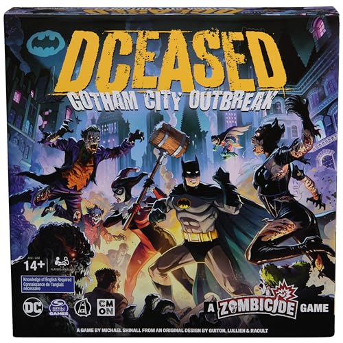 Spin Master Games, DCeased: Gotham City Outbreak, Part of The Zombicide Collection, Collectible DC Comics Miniatures, Strategy Board Game, for Adults & Teens, 1-4 Players, for Ages 14 & Up