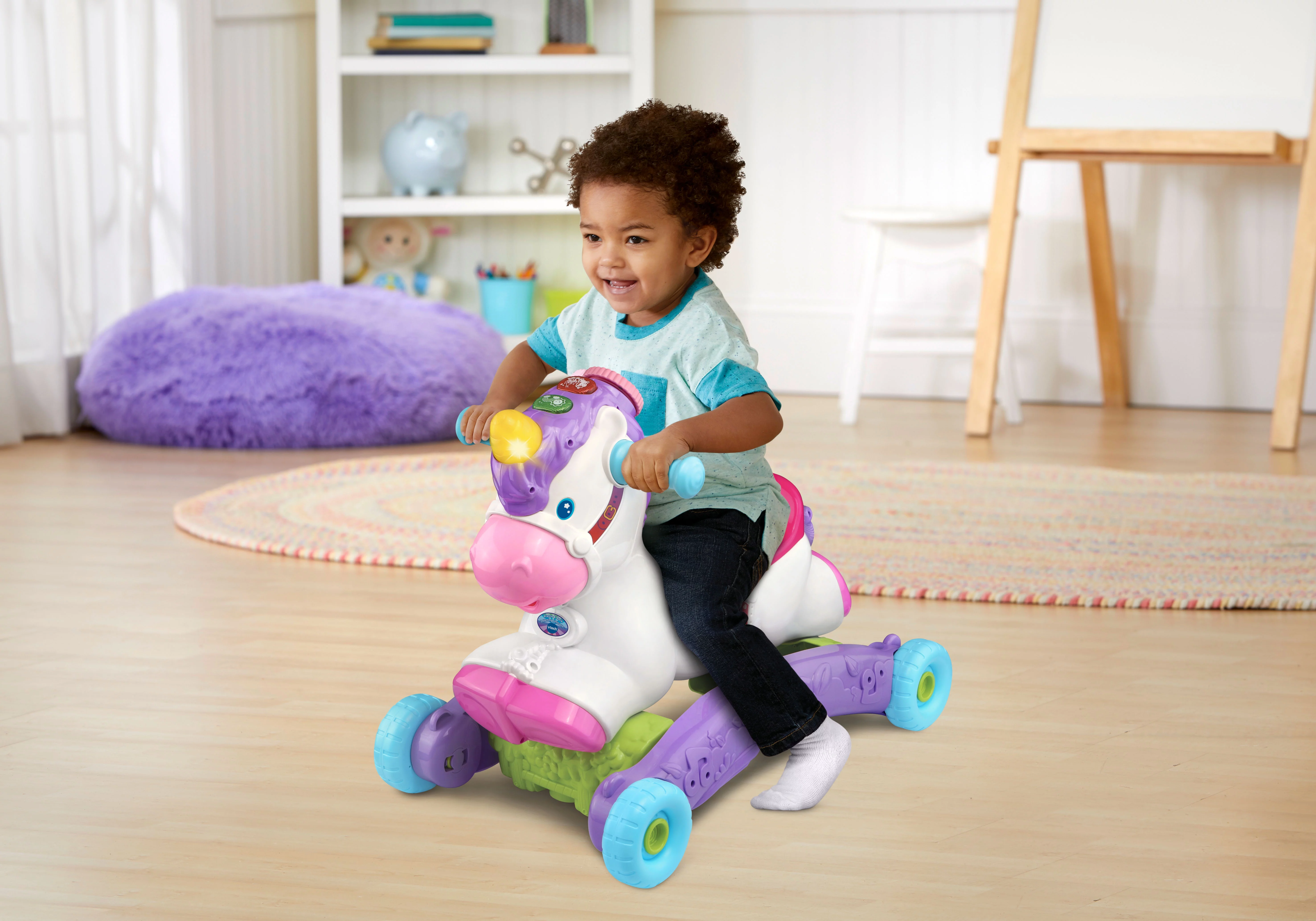 VTech Prance and Rock Learning Unicorn, Rocker to Rider Toy, Motion-Activated Responses