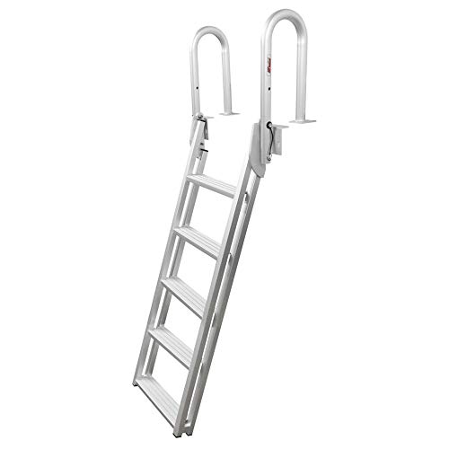 Extreme Max 3005.4239 Slanted Flip-Up Dock Ladder - 5-Step