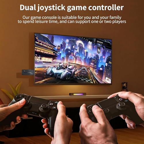 weiyuii Wireless Retro Game Console Stick Built-in 20000+ Classic Games, 4K HDMI Output Nostalgia Plug & Play Retro Video Gaming Stick, Dual 2.4G Wireless Controller