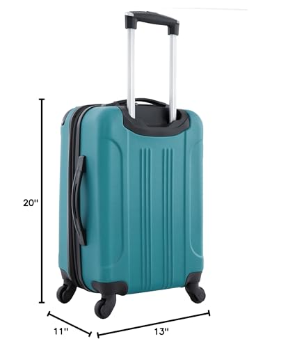 Travelers Club Chicago Hardside Expandable Spinner Luggage, Teal, 20