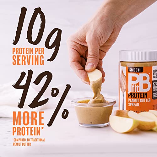 PBfit Peanut Butter, Protein-Packed Spread, Peanut Butter Spread, 16 Oz (Pack of 2)