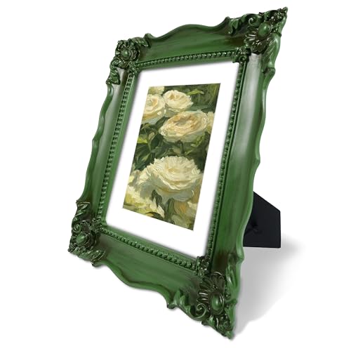 11x14 Picture Frame Matted to 8x10, Black Gothic Frames for 11x14 Posters Photos Certificates, Vintage Gallery Wall and Tabletop Decor