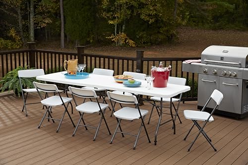 COSCO Molded Folding Banquet Table w/Handle, 6ft, Black