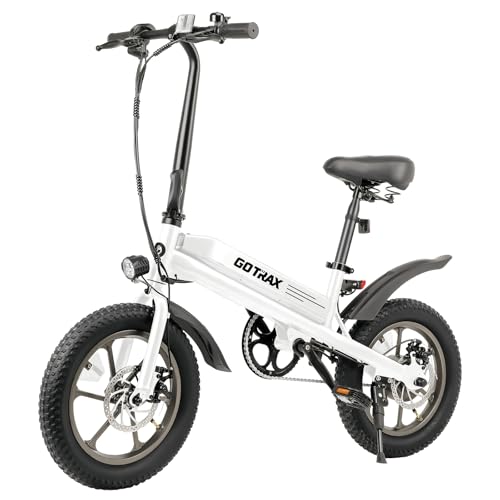 Gotrax S3 Electric Bike, 16x3.0 Fat Tire Electric Bicycle Adults, 750W Peak Motor, Max Range 25 Miles, Up to 20 Mph, Removable Battery, Adjustable Seat, Folding Electric Bike for Adults/Teens 13+