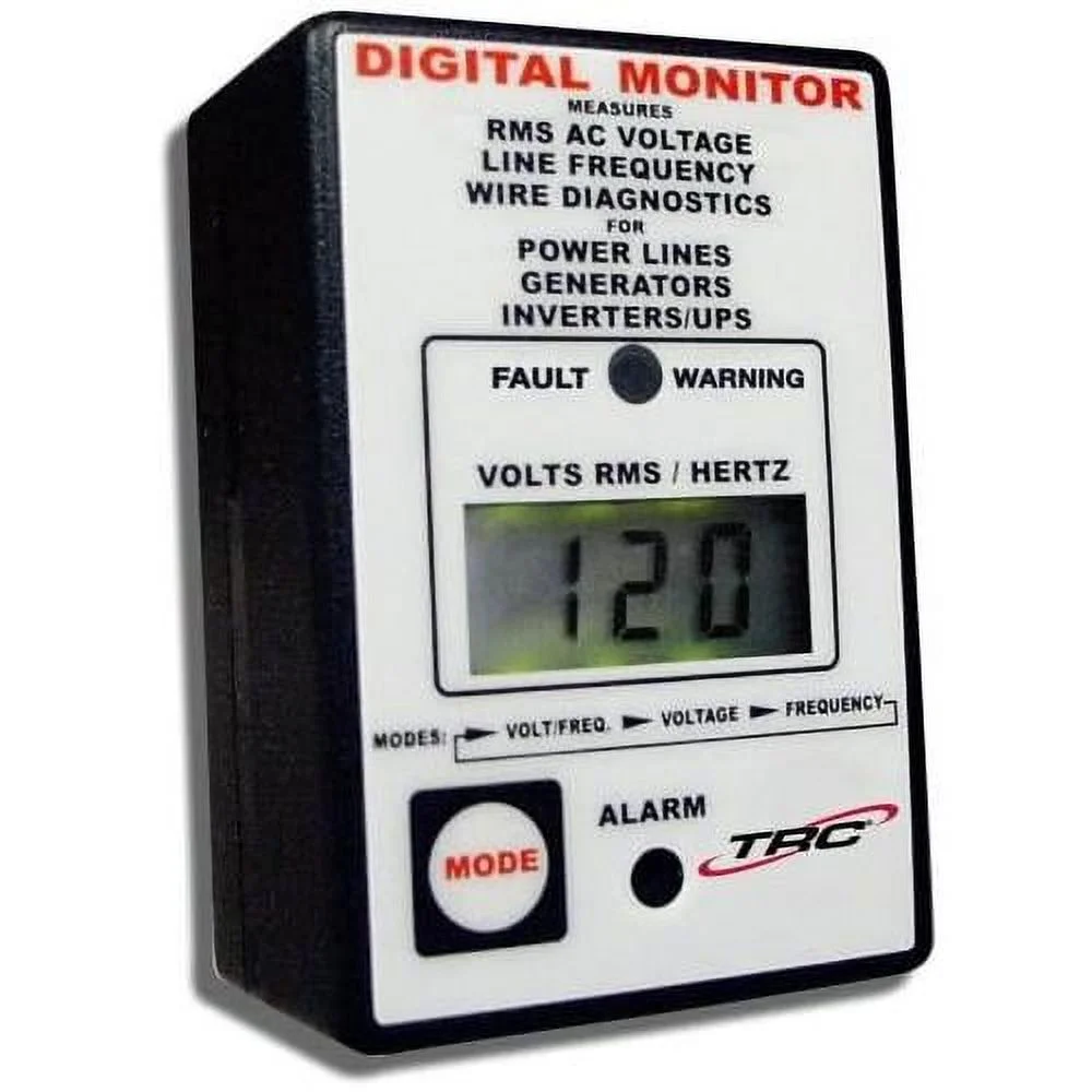 TRC AECM20020-3-012 Electra Check Digital Monitor For All Power Sources, Blk With White Fe Small