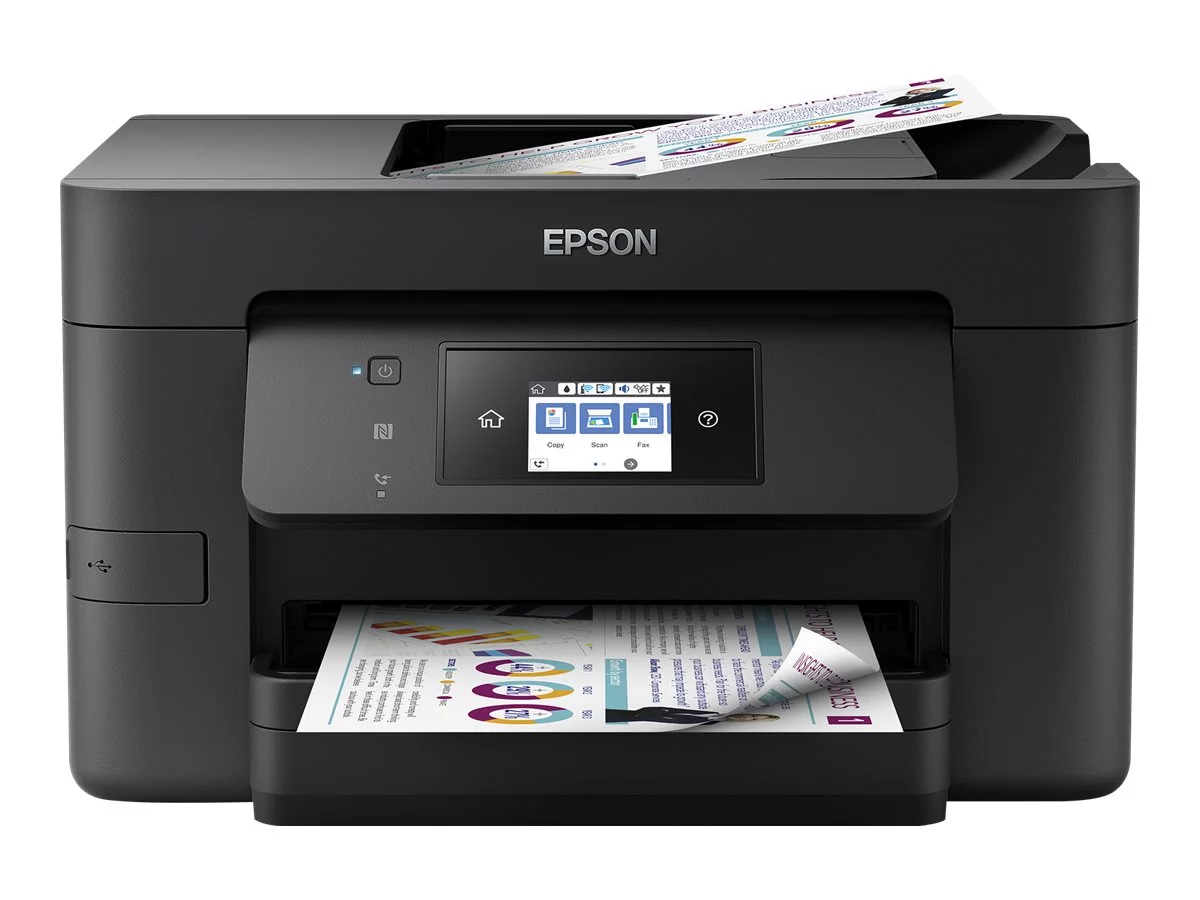 Epson WorkForce Pro WF-4720 - Multifunction printer - color - ink-jet - Legal (8.5 in x 14 in) (original) - A4/Legal (media) - up to 20 ppm (copying) - up to 20 ppm (printing) - 250 sheets - 33.6 Kbps - USB 2.0, LAN, Wi-Fi(n), USB host, NFC