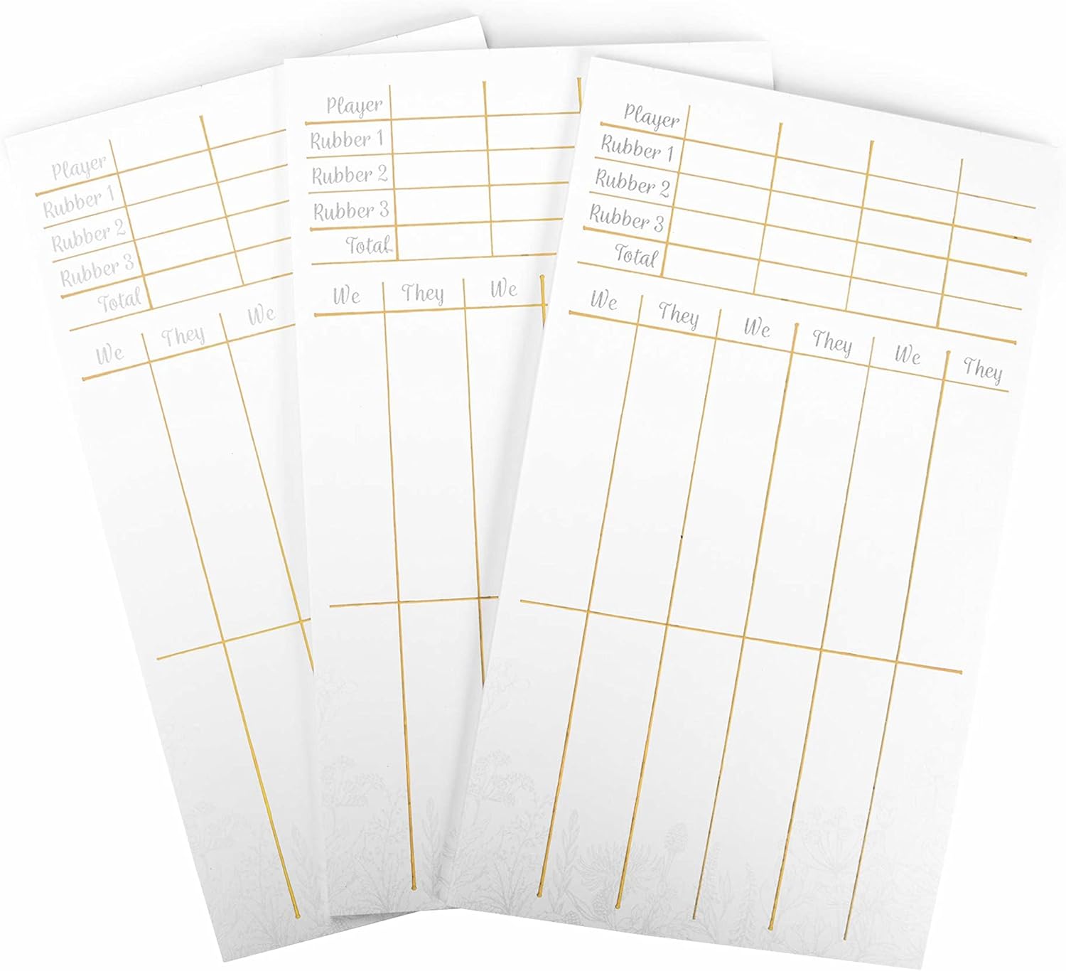 Bridge Scorecards, 75-Pack | Replacement Score Sheet Tally Pads | Must-Have Accessories for Game Night | Classic We/They Bridge Playing Card Game Scoring