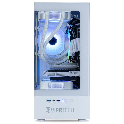 ViprTech Reaper 3.0 Liquid-Cooled PC - AMD Ryzen 7 7700 (5.3Ghz Turbo), RTX 4070 Super 12GB, 32GB DDR5 6400, 2TB NVMe SSD, 800W Gold, VR-Ready, WiFi BT, Win 11, Gaming Desktop Computer Black