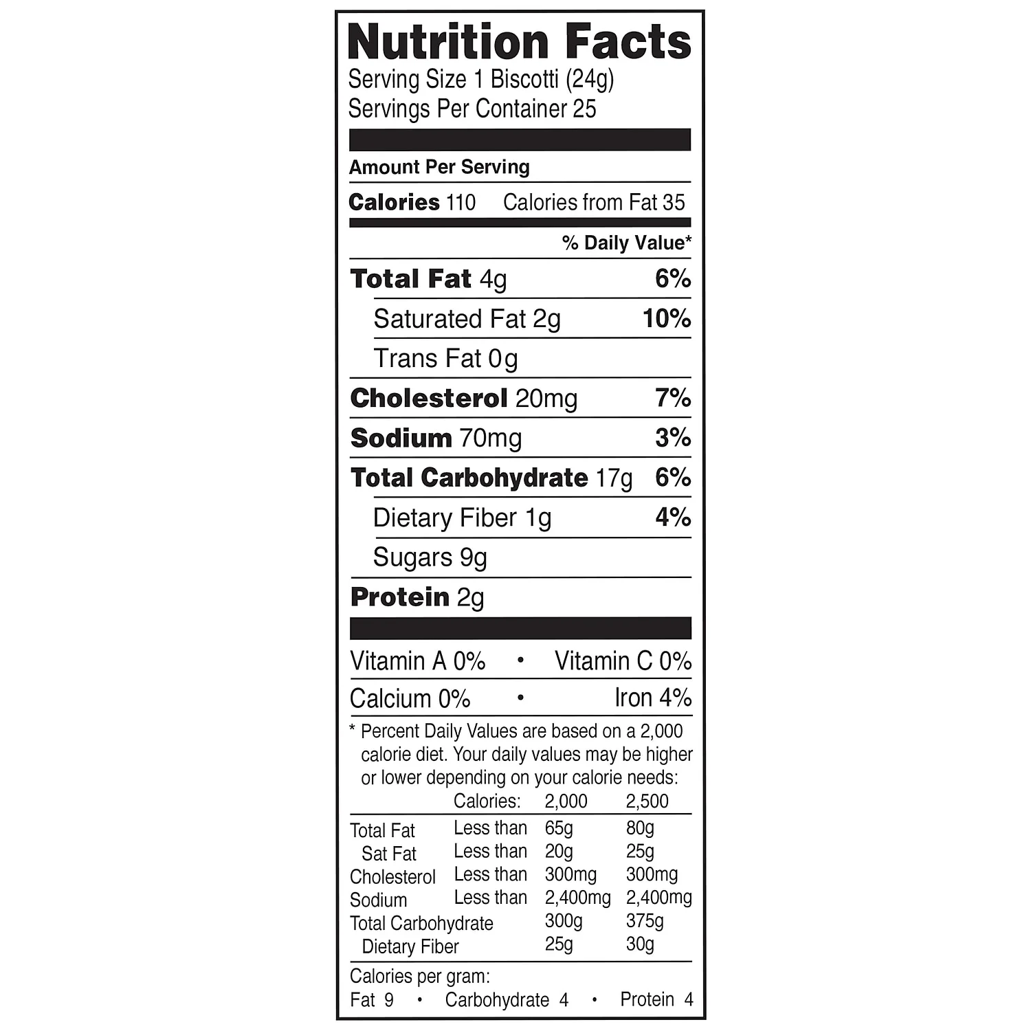 Dark Chocolate Almond Biscotti