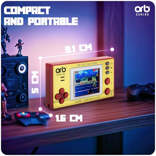 Mini Retro Games Console, 240 in-Built Games, 8-Bit Retro Gaming Handheld Console, 2.5” Full Colour LCD Screen Pocket Console, Immersive Sound Games Console - ThumbsUp!