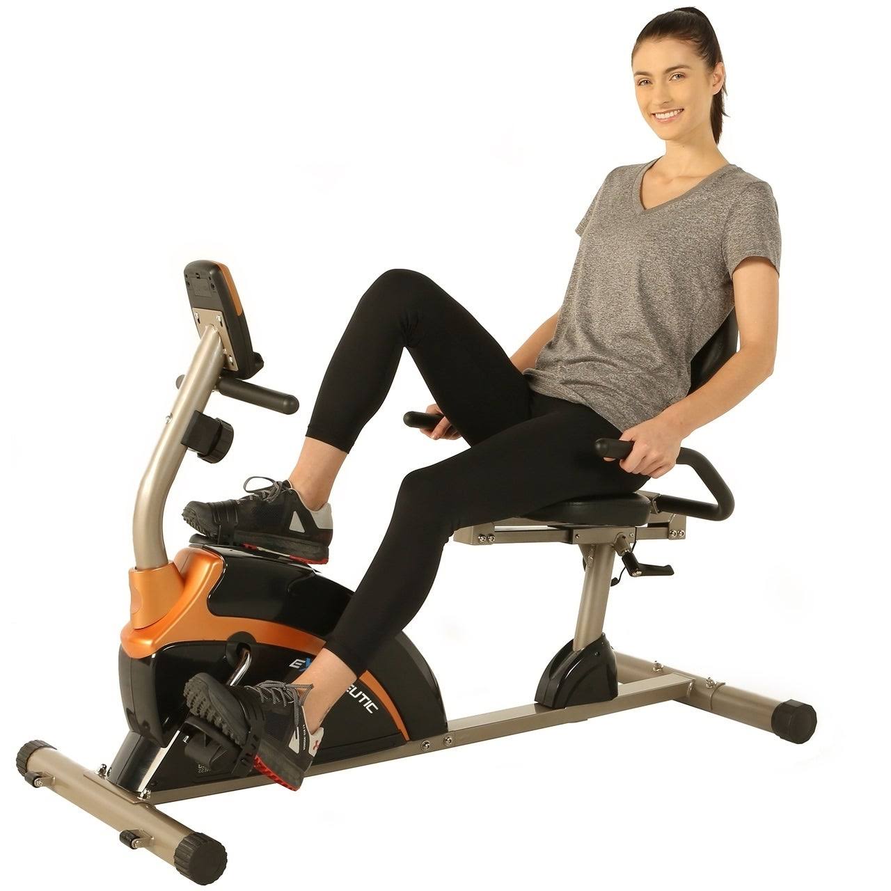 Exerpeutic High-Capacity Recumbent Bike with Bluetooth
