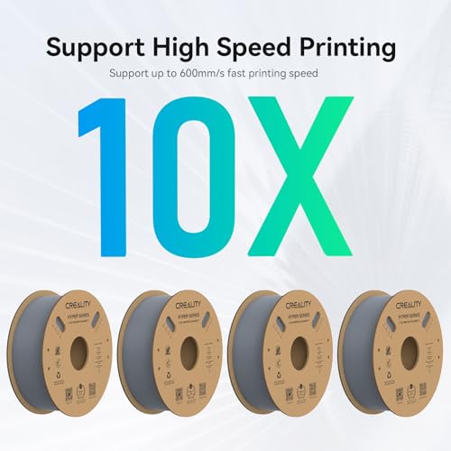 Creality Hyper PLA Filament 1.75mm, 30-600mm/s High Speed 3D Printer Filament, Dimensional Accuracy +/-0.02mm, Fit Most FDM 3D Printers, 4 Pack 1kg Spool(2.2lbs), Black & White