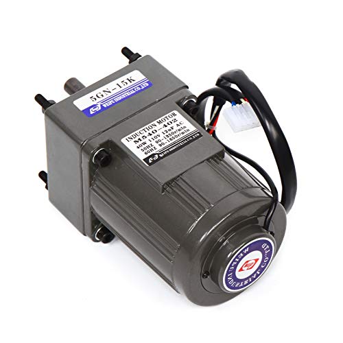 Variable Speed Geared Motor, 110V AC Gear Reduction Motor Adjustable Single-Phase High Torque Electric Gear Motor with Speed Controller 0-45RPM 120W 30K(Reduction Ratio 1:30)