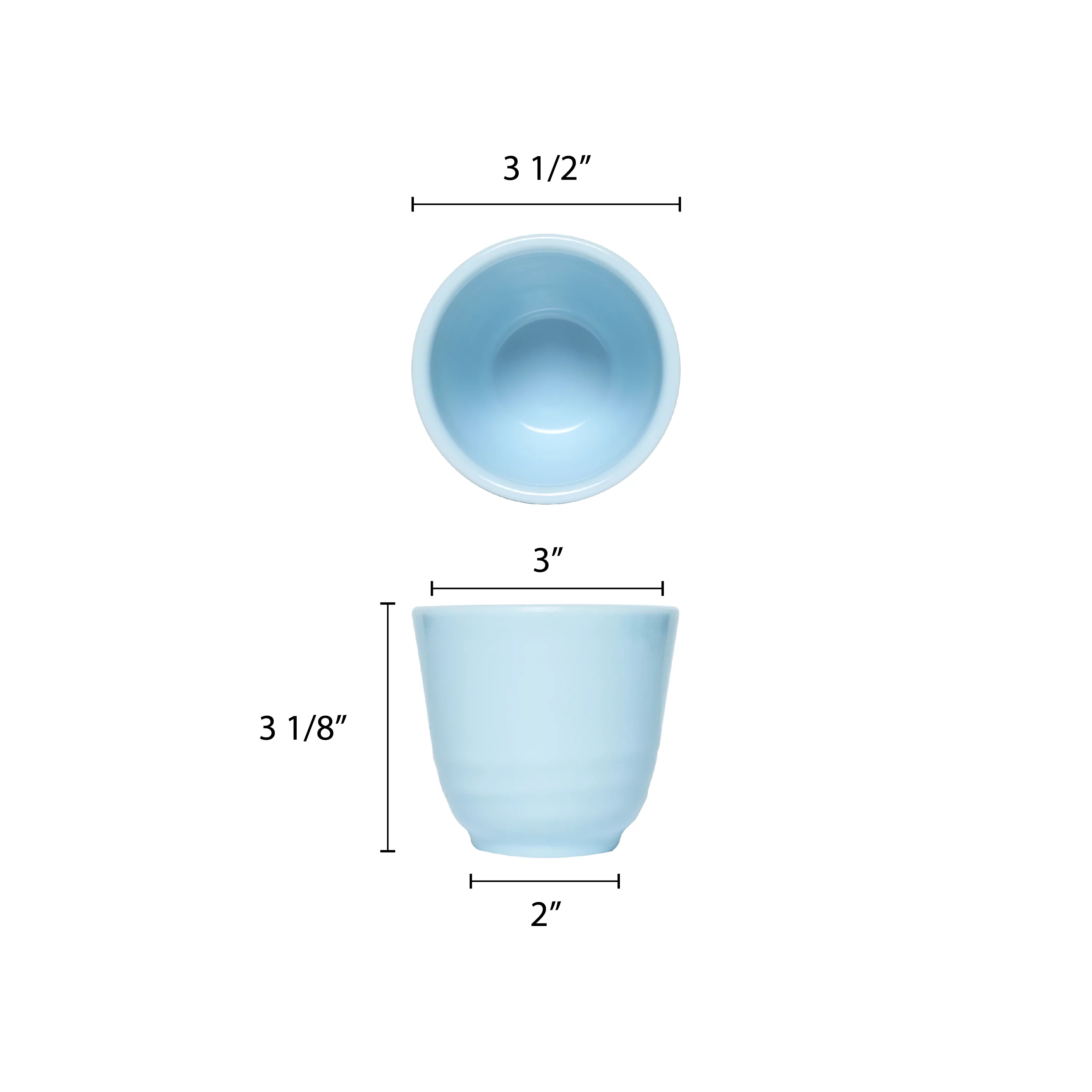 Excellante Blue Jade melamine dinnerware collection 8 oz, 3 1/8