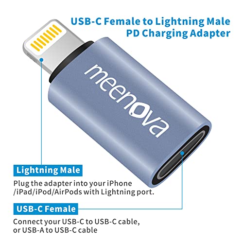 Meenova Lightning to USB C Adapter