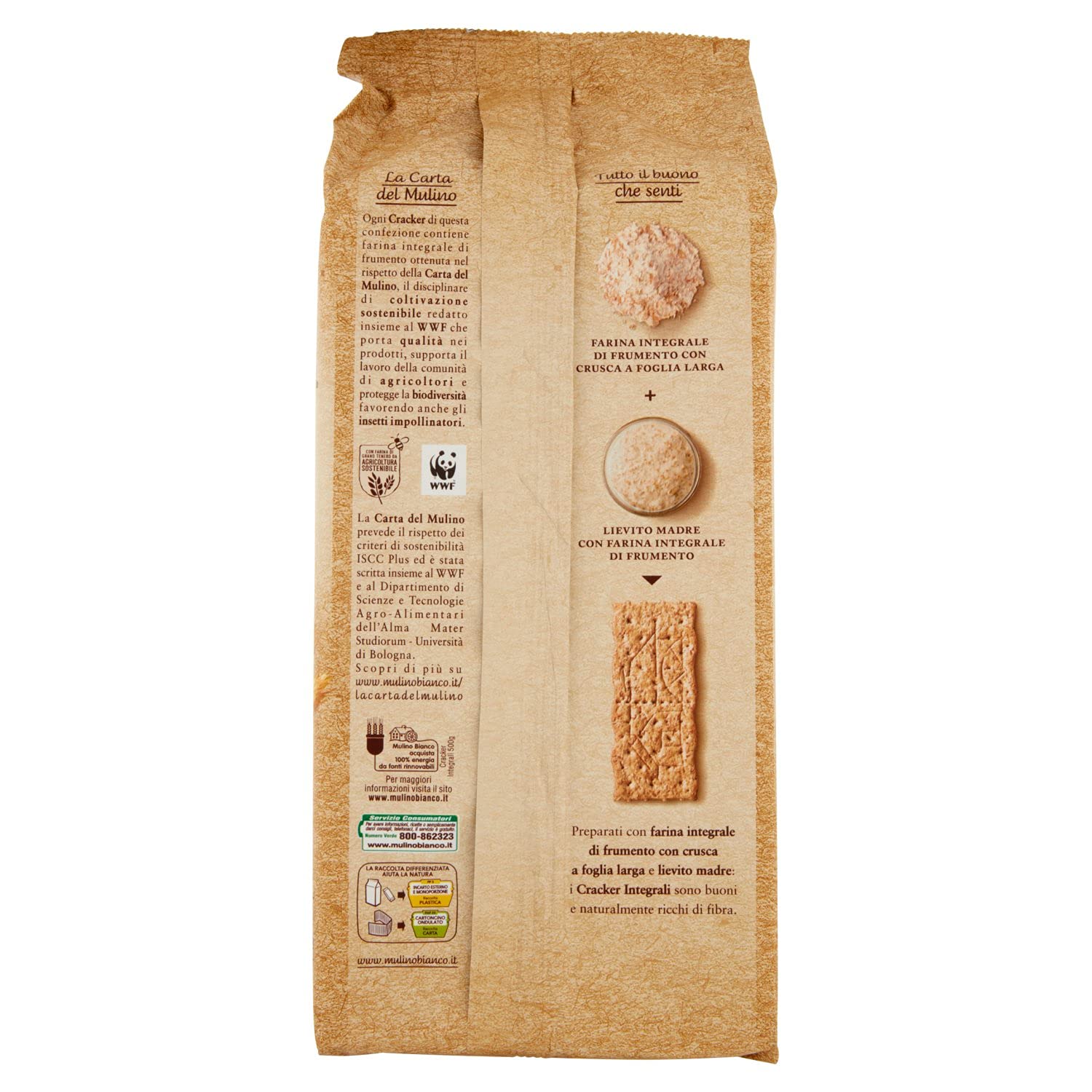 Whole Wheat Italian Crackers by Mulino Bianco - 17.63 oz