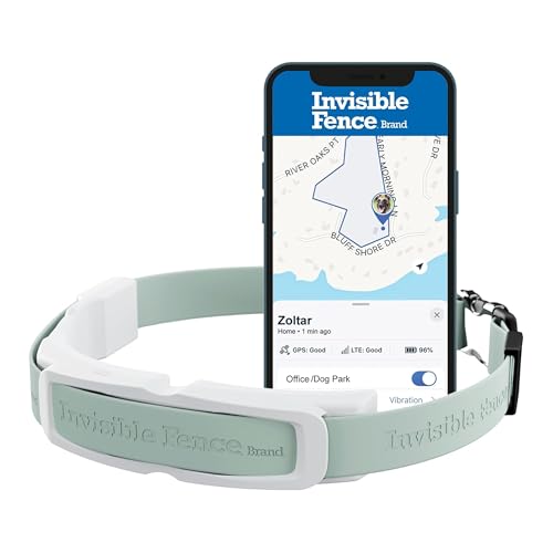 Invisible Fence GPS Dog Fence & Tracking Collar Bundle with Training Flags (White) & Treat Bag (Blue), Wireless GPS Tracker Collar, for Medium & Large Dogs, Waterproof - 1 Year Subscription Included