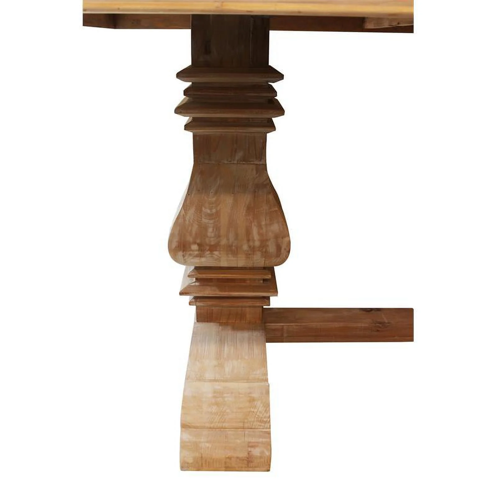 Manhattan Beach Tadashi Solid Wood Rectangular Dining Table in Gray