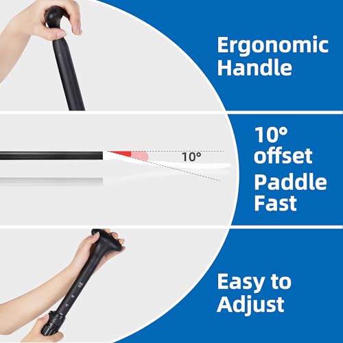 LEDONNE SUP Paddle 4-Piece Adjustable Kayak Paddle Floating Lightweight Paddle Board Oar with Aluminum Alloy Shaft and 2 Nylon Blades Best Price Based on Our 3 Million Sets Per Year 500 bought monthly