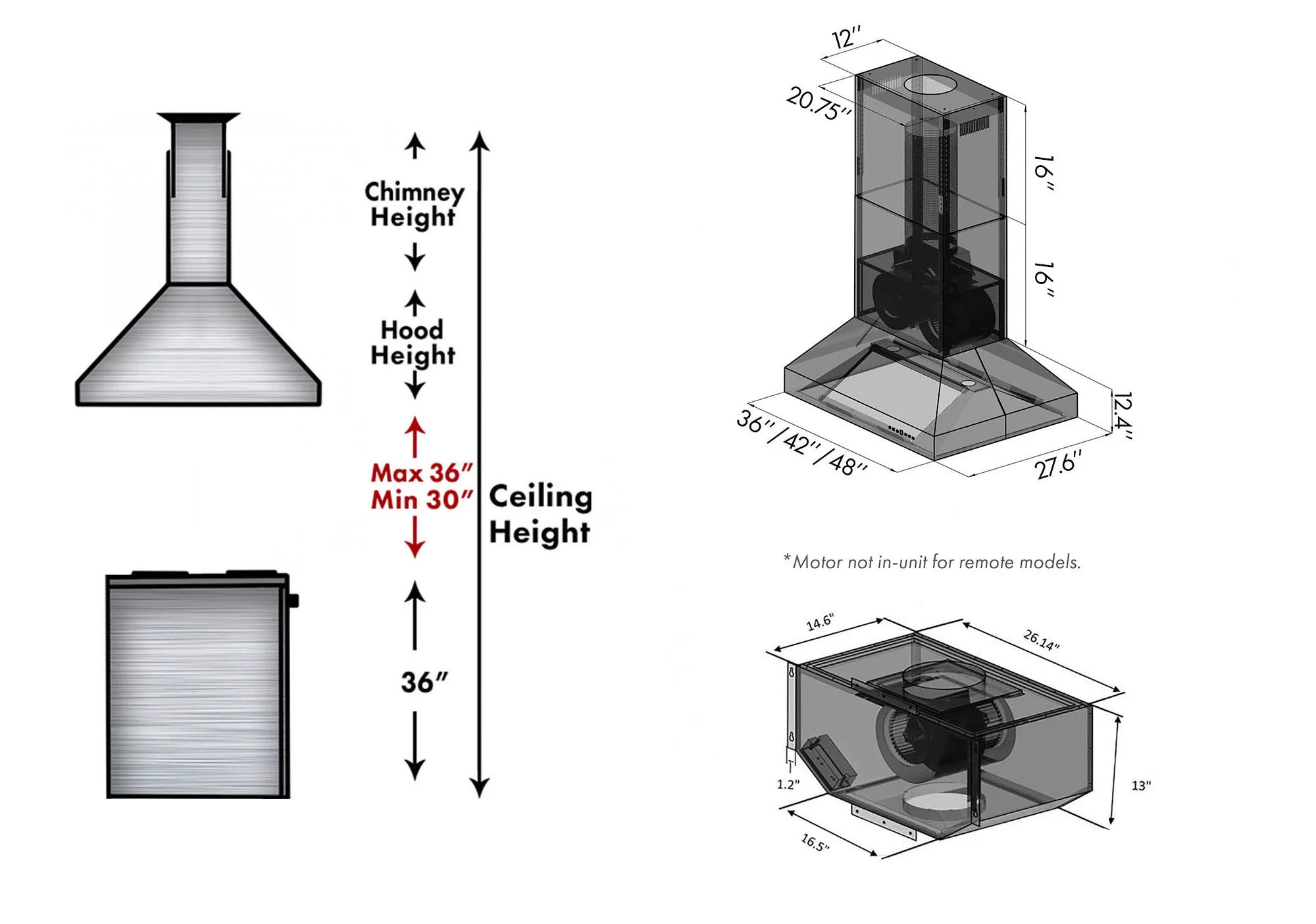 ZLINE 697i-RS-36-400  Island Range Hood