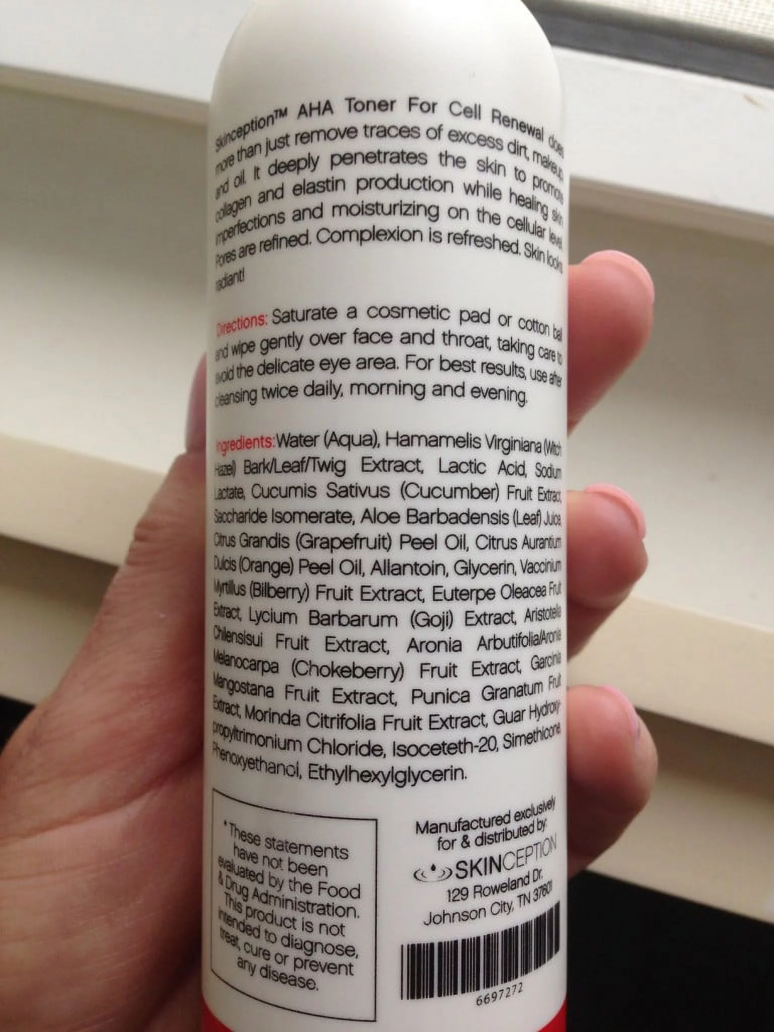 Skinception AHA Toner Face Cleanser Cream Facial Wash