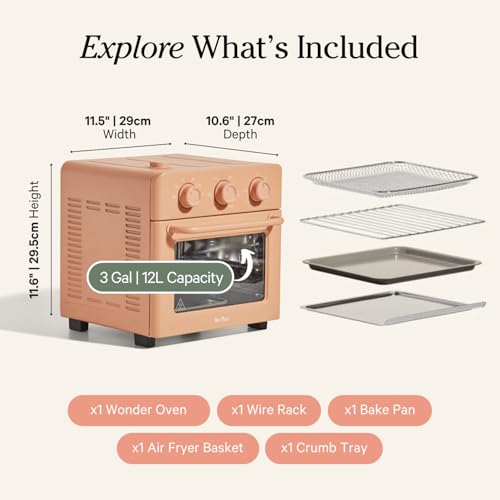 Our Place Wonder Oven | 6-in-1 Air Fryer & Toaster Oven with Steam Infusion | Compact, Countertop Friendly, Fast Preheat, Multifunctional | Air Fry, Toast, Roast, Bake, Reheat & Broil | Char