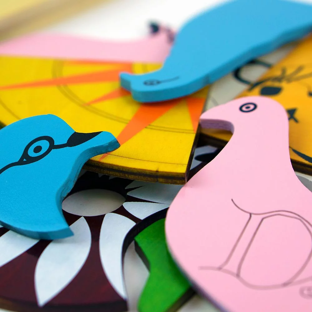 Fox Puzzles Daytime Animals 10 Piece Wood Layered Children's Puzzle