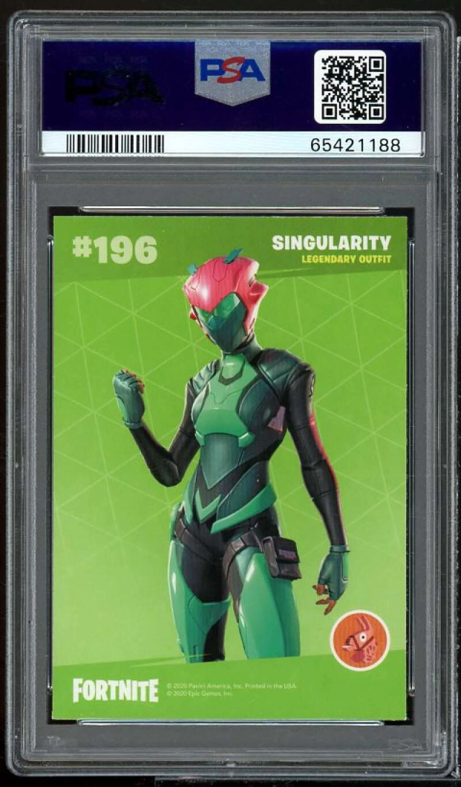 Singularity Card 2020 Panini Fortnite USA Optichrome Holo #196 PSA 9