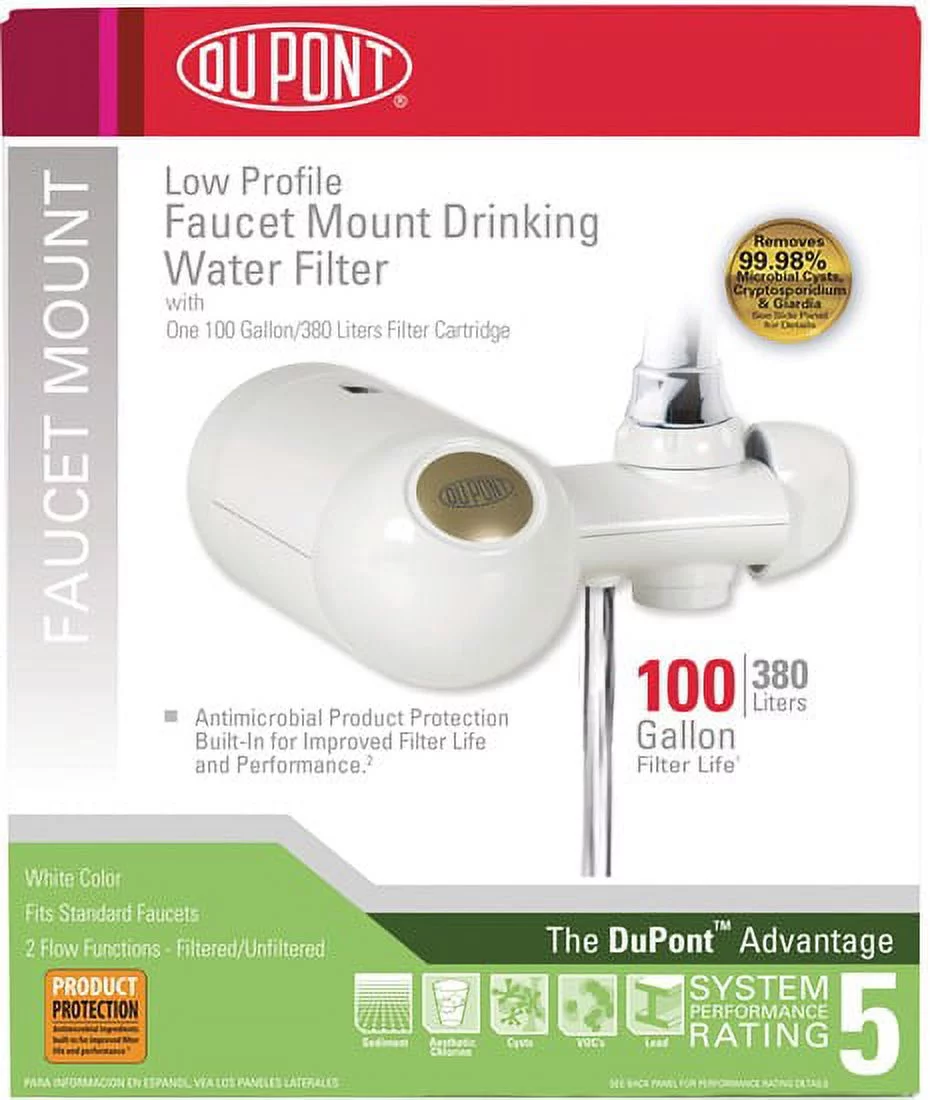 FM300XW DUPONT Premium Faucet Mount Filtration System (White)