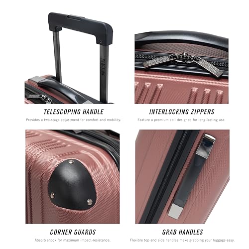 Kenneth Cole REACTION Out of Bounds Lightweight Hardshell 4-Wheel Spinner Luggage, Cobalt Blue, 20-Inch Carry On