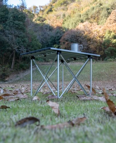 iClimb Ultralight Compact Camping Folding Table with Carry Bag (Blue - S)