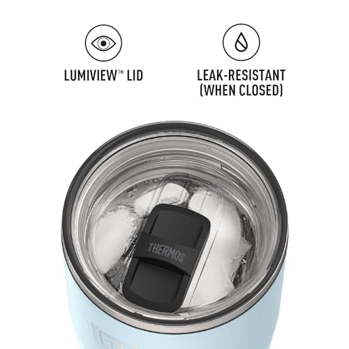 THERMOS ICON SERIES, Stainless Steel Cold Tumbler with Slide Lock, 24 Ounce, Sandstone