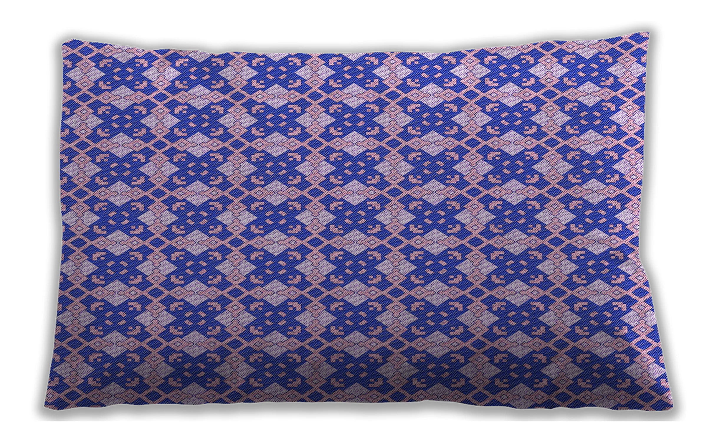 Ahgly Company Patterned Indoor Rectangular Blush Pink Lumbar Throw Pillow, 13 inch by 19 inch