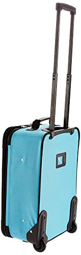 Rockland Fashion Softside Upright Luggage Set, Expandable, Kensington, Black and White, 2-Piece(14/19)