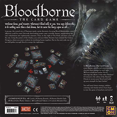 CMON Bloodborne The Card Game | Horror Game | Strategy Game | Battle Game | Cooperative Adventure Game for Adults and Teens | Ages 14+ | 3-5 Players | Average Playtime 30-60 Minutes | Made by CMON