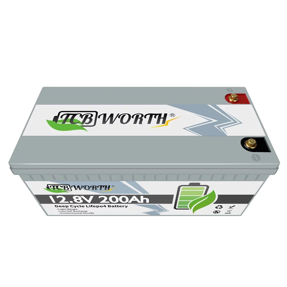 12.8V 200AH Lifepo4 Battery with Perfect BMS Support Series and Parallel for Trolling Motor Golf Cart Solar System RV Household Appliances Emergency Power Supply,etc.
