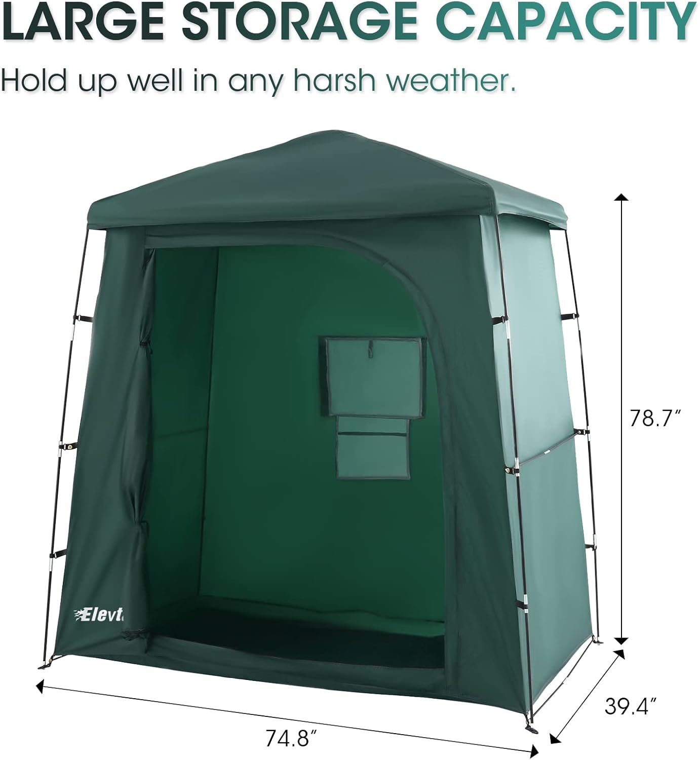 ELEVTAB Bike Storage Tent, Foldable Waterproof Outdoor Bike Storage Shed for 2-3 Bikes ,Space Saving Bike Tent with Window for Outdoor, Garden and Camping…