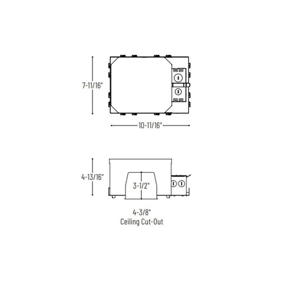 Nora NFBIC-427LMRATA 4x22 Shallow LED Dedicated Fire Rated Housing