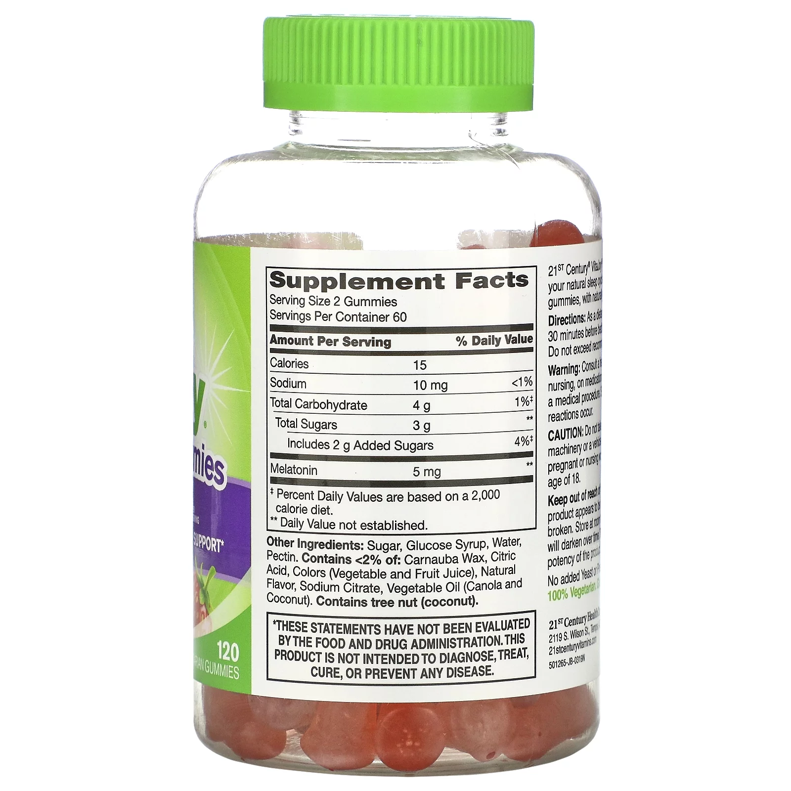 21st Century Vita-Joy Biotin 5000 mcg Gummies, Strawberry 1 120 Each - (Pack of 3)