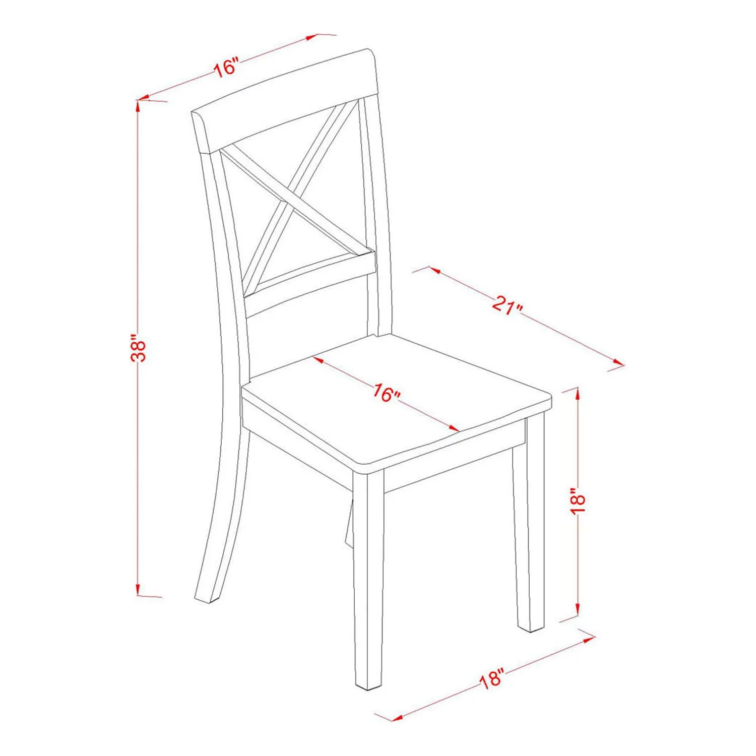 East West Furniture Capris 5 Piece Rectangular Dining Table Set with Boston Wooden Seat Chairs
