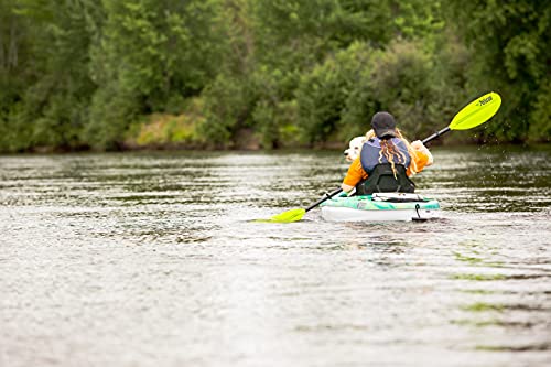 Pelican- Standard Kayak Paddle - Aluminum Shaft and a Durable Polypropylene Blade - 0/65° Blade Angle - with Drip Ring