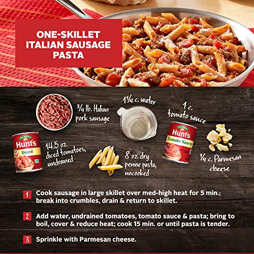 Hunt's Crushed Tomatoes No Salt Added, Keto Friendly, 28 oz (Pack of 6)