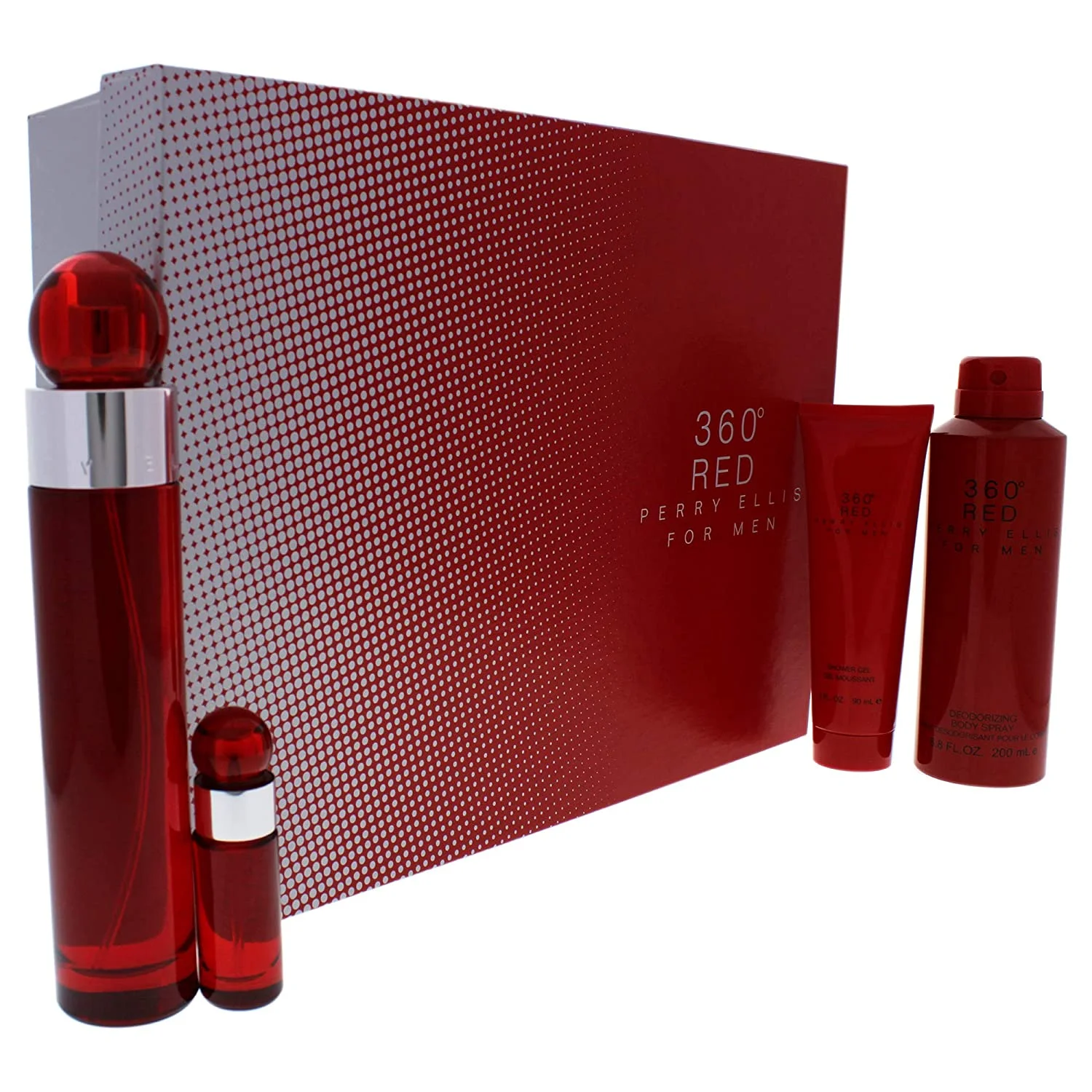 Perry Ellis Men's 360 Degrees Red for Men Gift Set Fragrances 844061012592