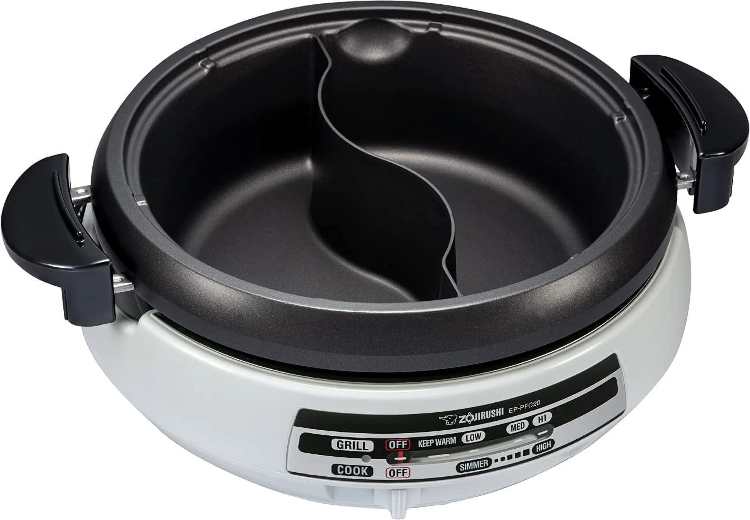 Zojirushi EP-PFC20HA  Gourmet d\u2019Expert® Electric Skillet for Yin Yang Hot Pot